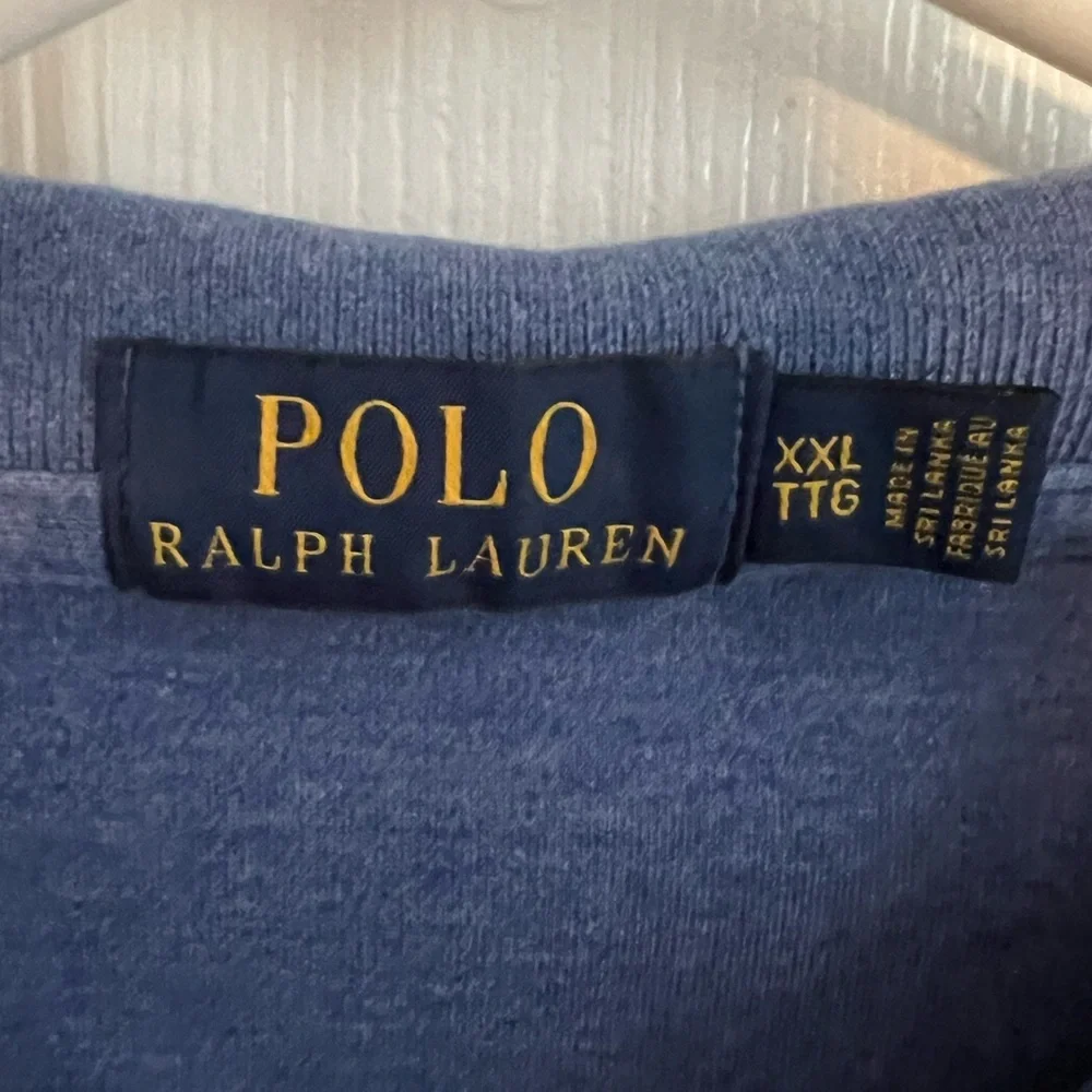 Polo Ralph Lauren Mens XXL Blue Cotton‎ Short Sleeve Polo Shirt